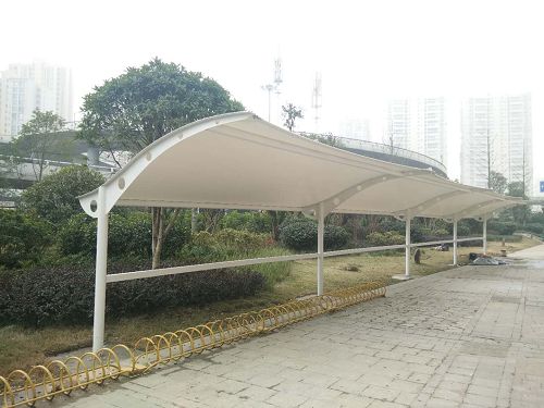 膜結構自行車棚案例